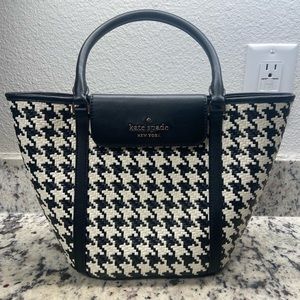 Kate Spade Woven houndstooth Medium Tote